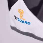 FlyGuard by Shires Maschera per Mosche Pro Sun Shade con Orecchie Bianco