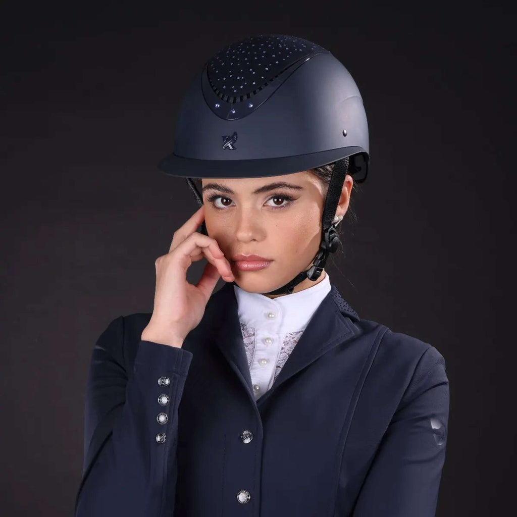 Karben by Shires Casco da equitazione Viola Ellipse Navy