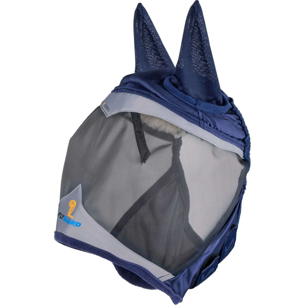 FlyGuard by Shires Maschera per Mosche Pro Fine Mesh con Orecchie Navy