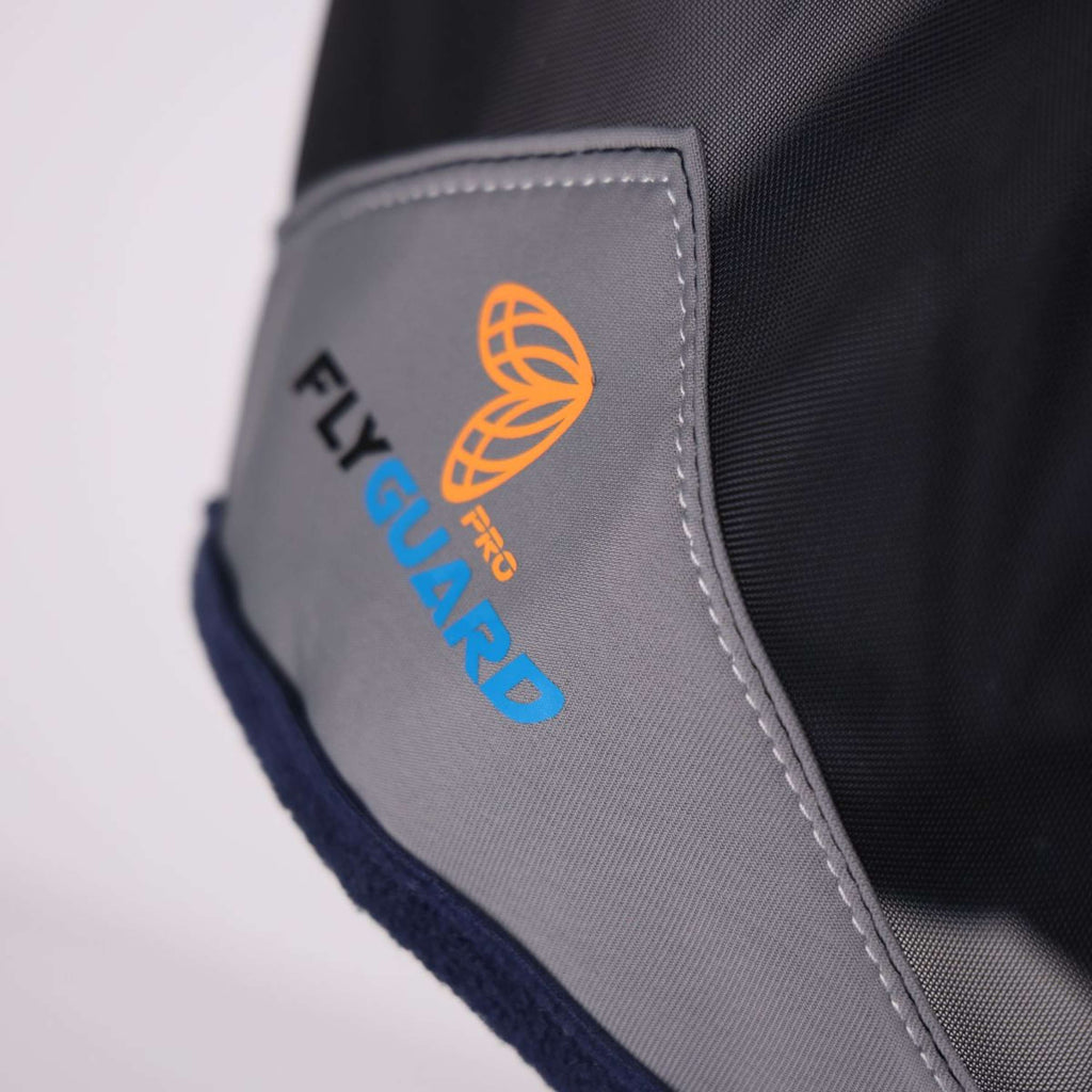 FlyGuard by Shires Maschera per Mosche Pro Fine Mesh con Foro per Orecchio Navy