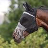 FlyGuard by Shires Maschera per Mosche Pro Fine Mesh con Orecchie e Frange Jet