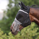 FlyGuard by Shires Maschera per Mosche Pro Fine Mesh con Orecchie e Frange Jet