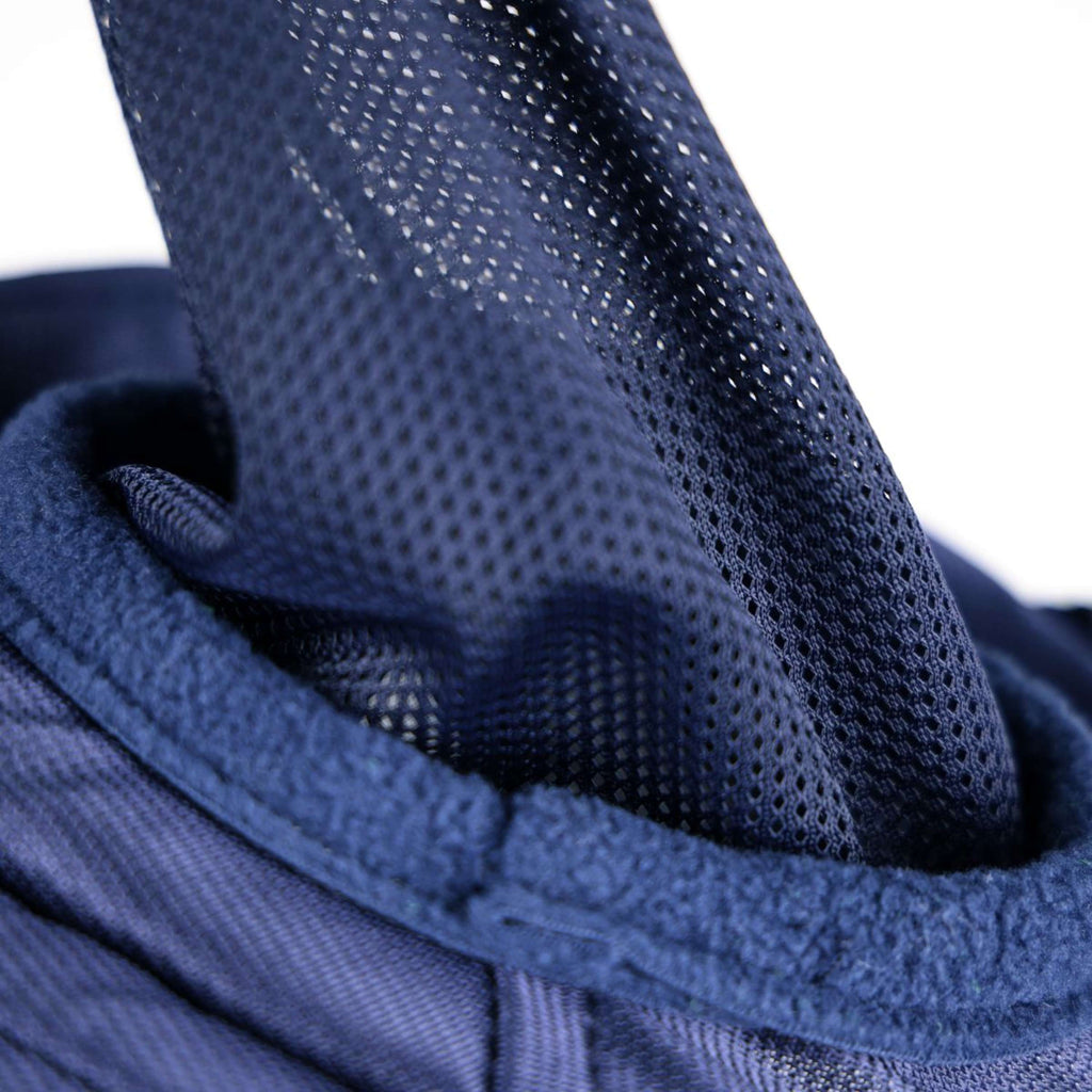 FlyGuard by Shires Maschera per Mosche Pro Fine Mesh con Orecchie e Frange Navy