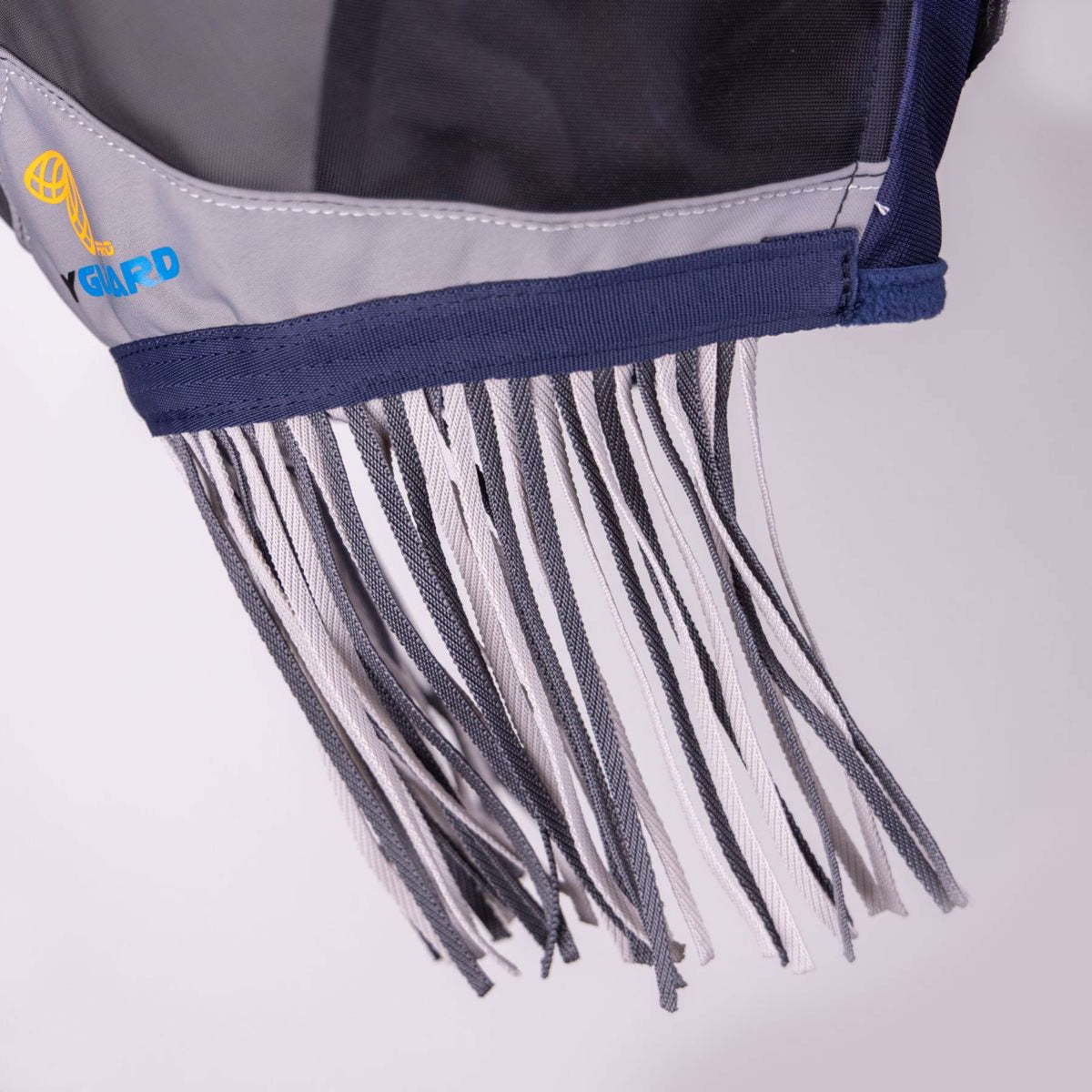 FlyGuard Maschera per Mosche Pro Fine Mesh con Orecchie e Frange Navy