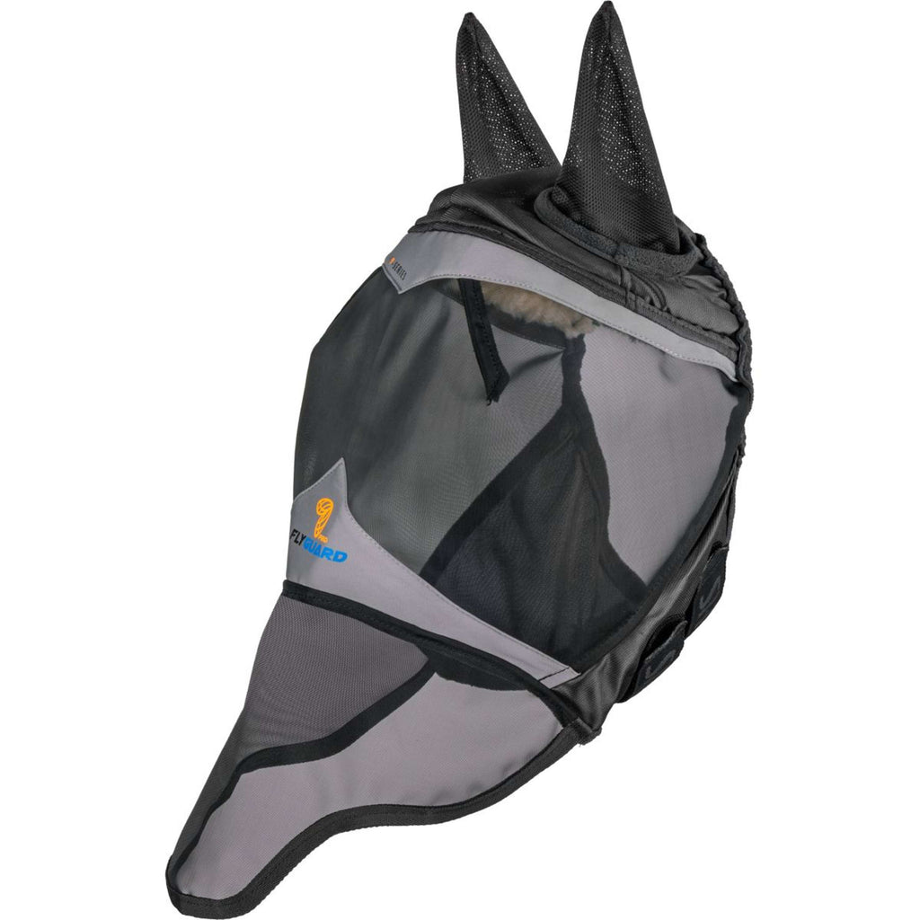 FlyGuard by Shires Maschera per Mosche Pro Fine Mesh con Orecchie e Naso Jet