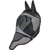 FlyGuard by Shires Maschera per Mosche Pro Fine Mesh con Orecchie e Naso Jet