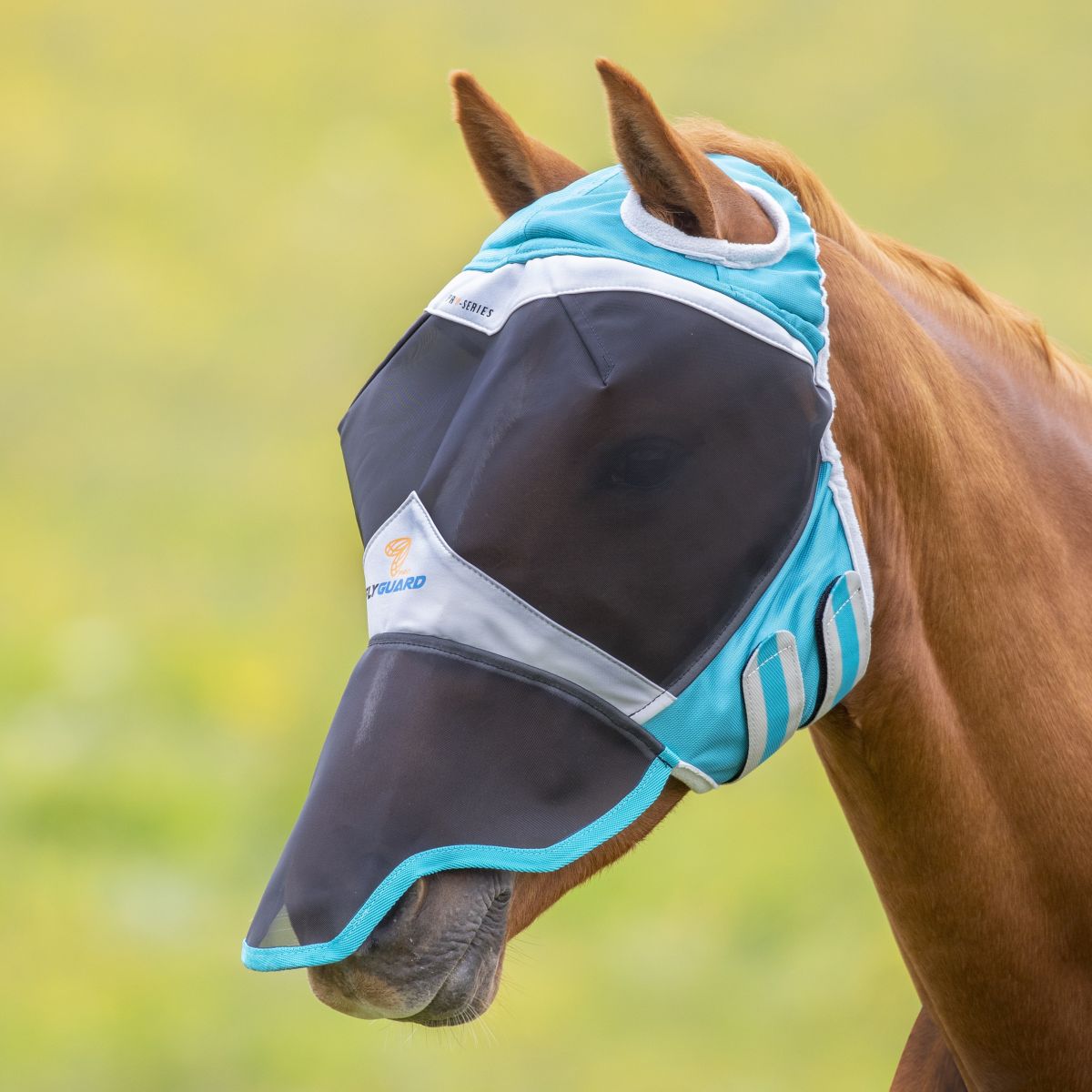 Shires Maschera Antimosche Oor Gaten & Neus Mesh Teal