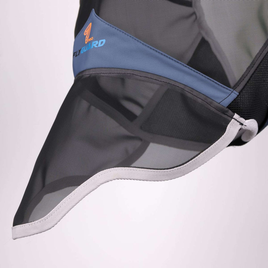 FlyGuard by Shires Maschera per Mosche Pro Air Motion con Orecchie e Naso Deep Airforce Blue