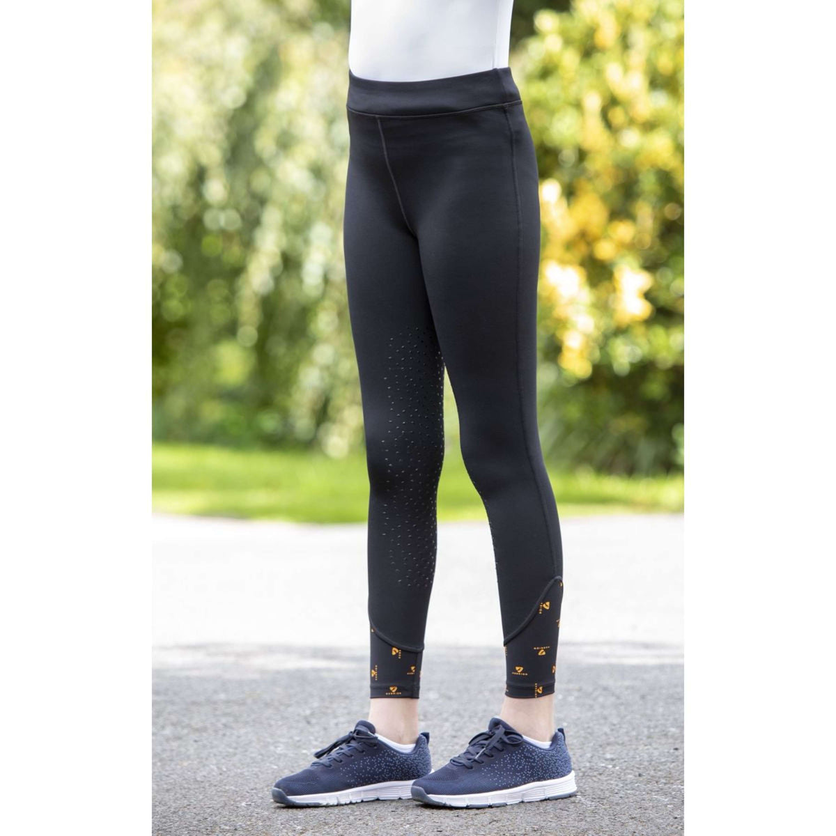 Aubrion by Shires Leggings da Equitazione Porter Nero intenso
