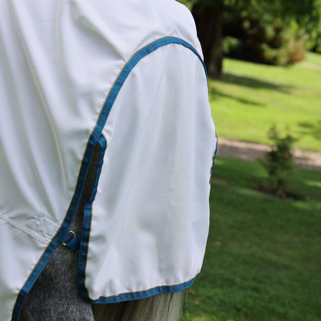 Tempest Plus by Shires Coperta per Eczema Sweet-Itch Combo Bianco/Airforce