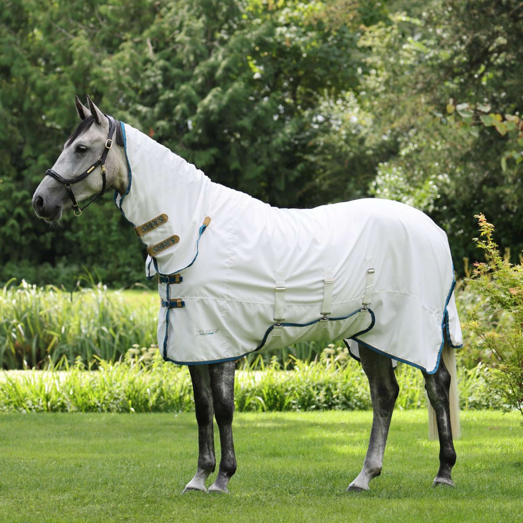 Tempest Plus by Shires Coperta per Eczema Sweet-Itch Combo Bianco/Airforce