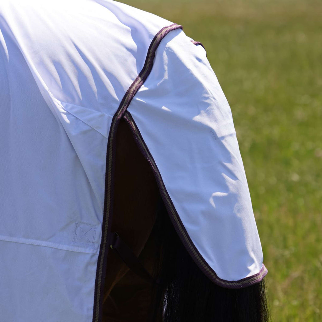 Highlander Plus by Shires Coperta Antimosche Combo Bianco/Black Cherry