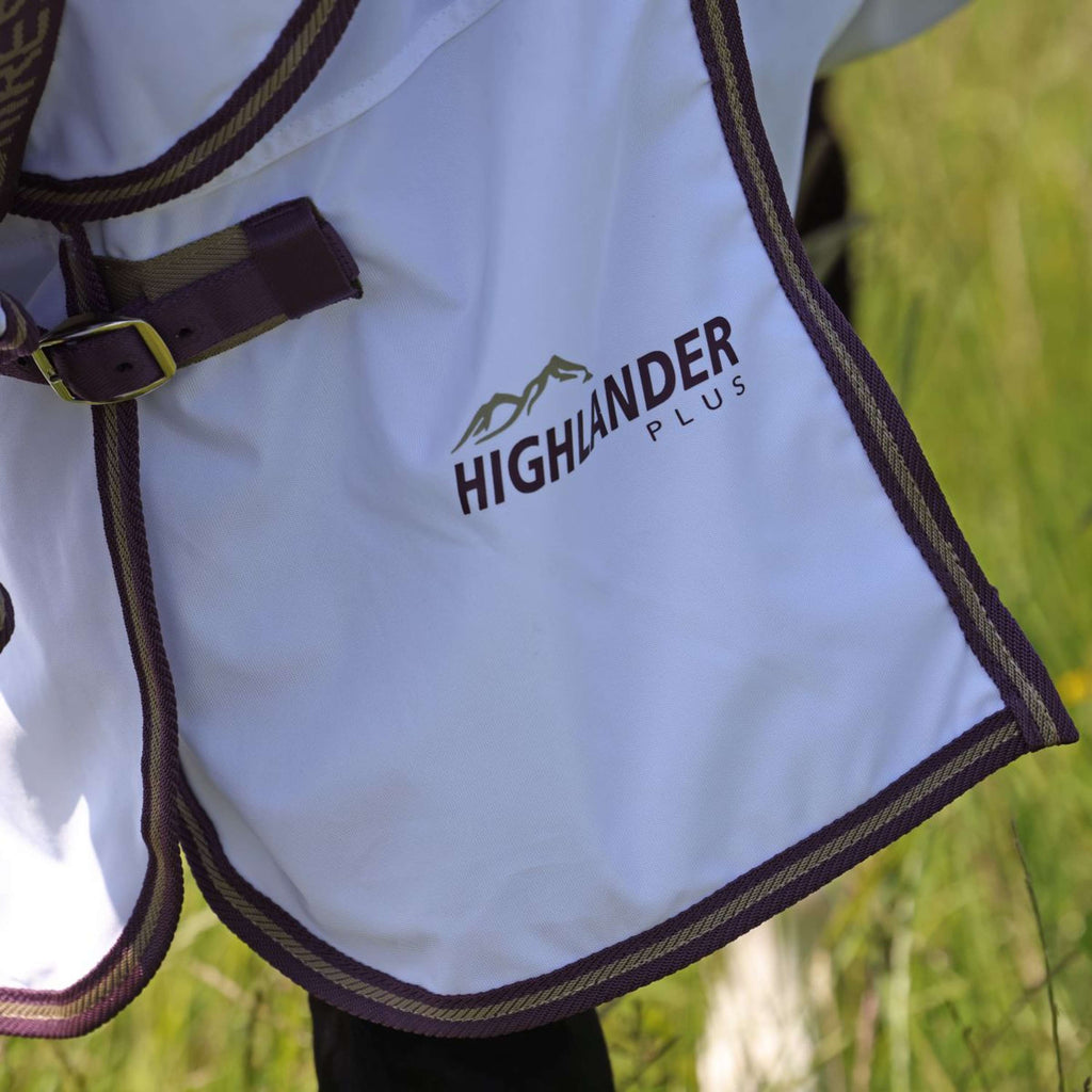 Highlander Plus by Shires Coperta Antimosche Combo Bianco/Black Cherry