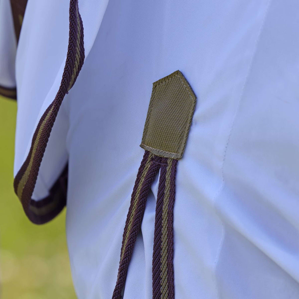 Highlander Plus by Shires Coperta Antimosche Combo Bianco/Black Cherry