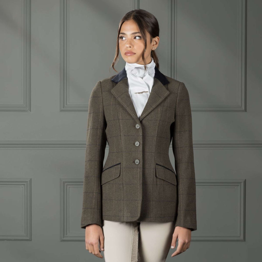 Aubrion by Shires Giacca da Competizione Saratoga Verde Check