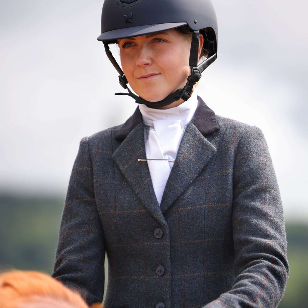 Aubrion by Shires Giacca da Competizione Saratoga Juniper Navy Check