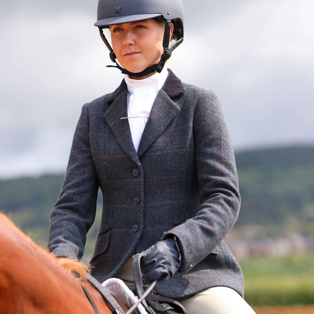 Aubrion by Shires Giacca da Competizione Saratoga Juniper Navy Check