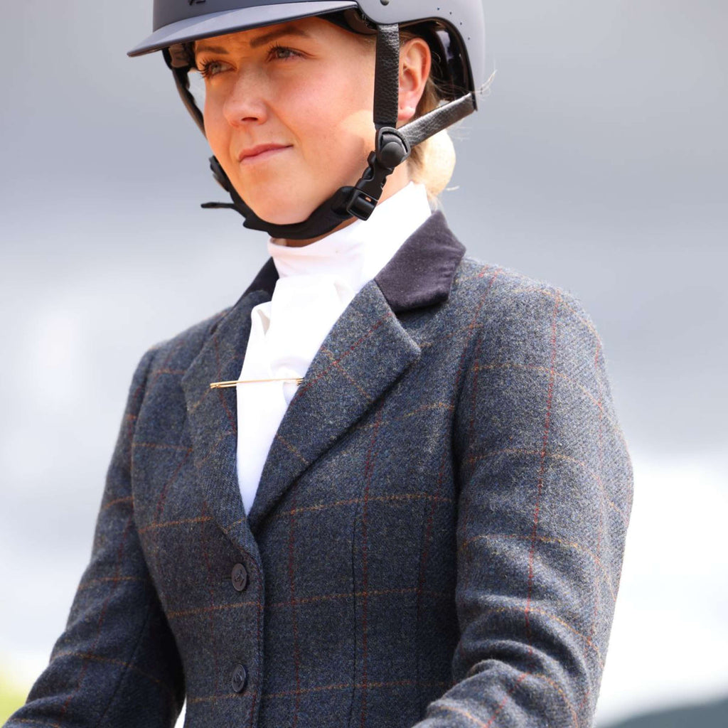 Aubrion by Shires Giacca da Competizione Saratoga Juniper Navy Check