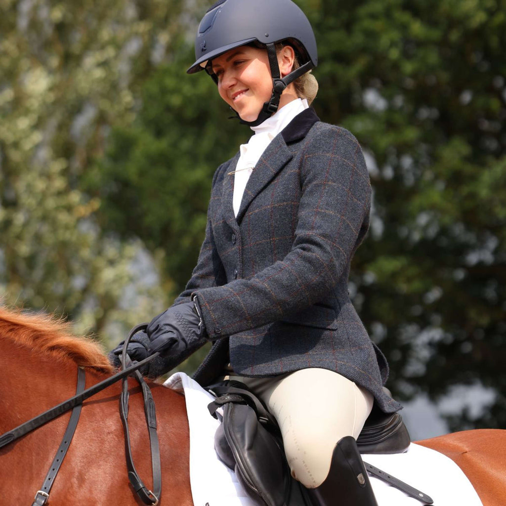 Aubrion by Shires Giacca da Competizione Saratoga Juniper Navy Check