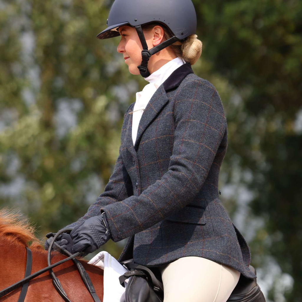 Aubrion by Shires Giacca da Competizione Saratoga Juniper Navy Check