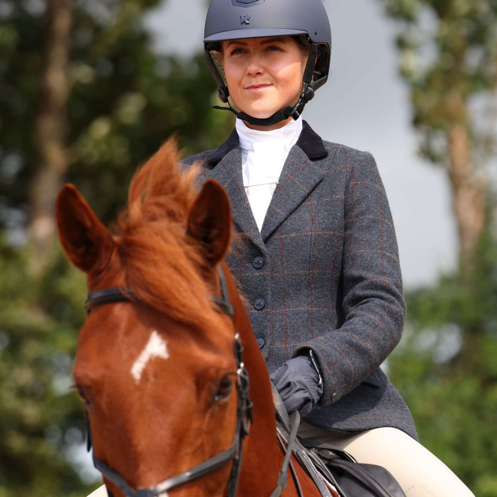 Aubrion by Shires Giacca da Competizione Saratoga Juniper Navy Check