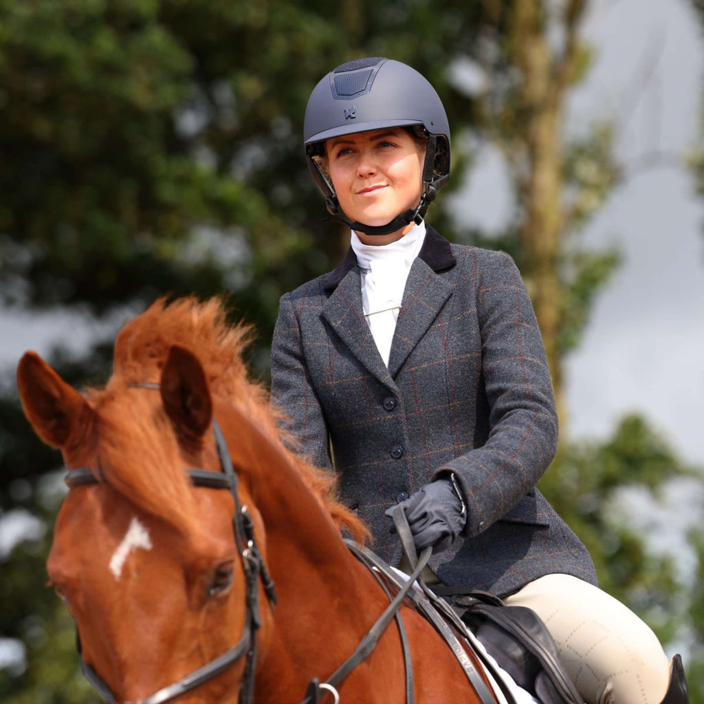 Aubrion by Shires Giacca da Competizione Saratoga Juniper Navy Check