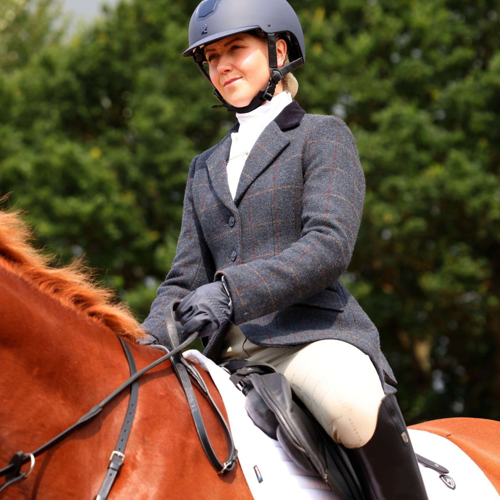 Aubrion by Shires Giacca da Competizione Saratoga Juniper Navy Check