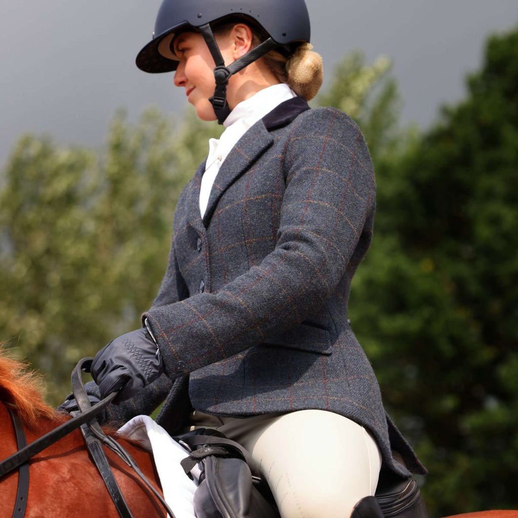 Aubrion by Shires Giacca da Competizione Saratoga Juniper Navy Check