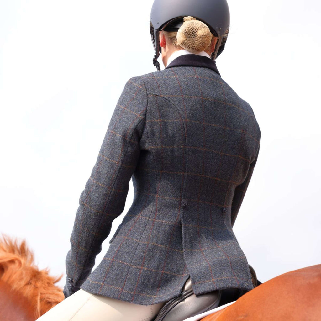 Aubrion by Shires Giacca da Competizione Saratoga Juniper Navy Check