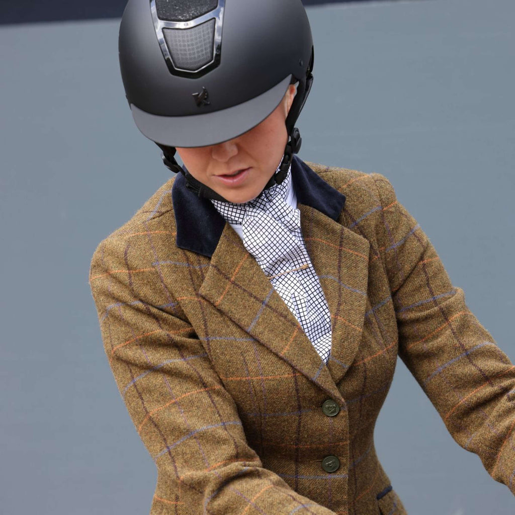 Aubrion by Shires Giacca da Competizione Saratoga Rovere Marrone Check
