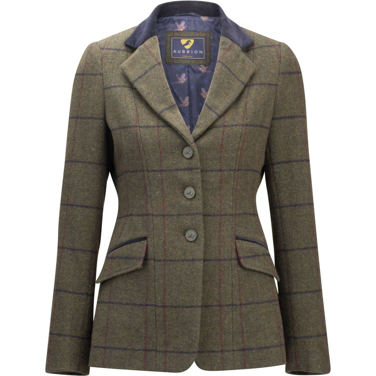 Aubrion by Shires Giacca da Competizione Saratoga Spruce Verde Check