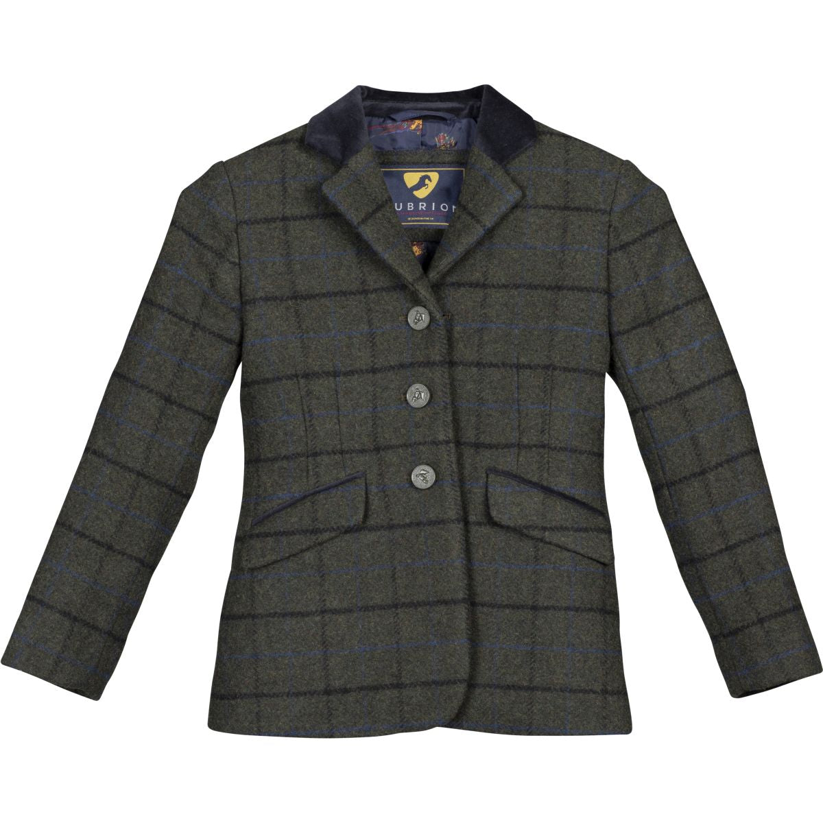 Aubrion by Shires Giacca da Competizione Saratoga Bambini Verde Scuro Check