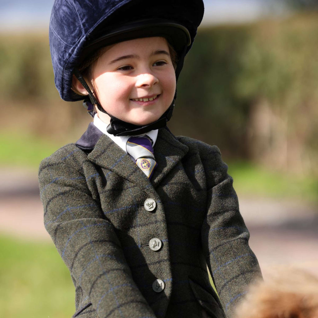 Aubrion by Shires Giacca da Competizione Saratoga Bambini Verde Scuro Check