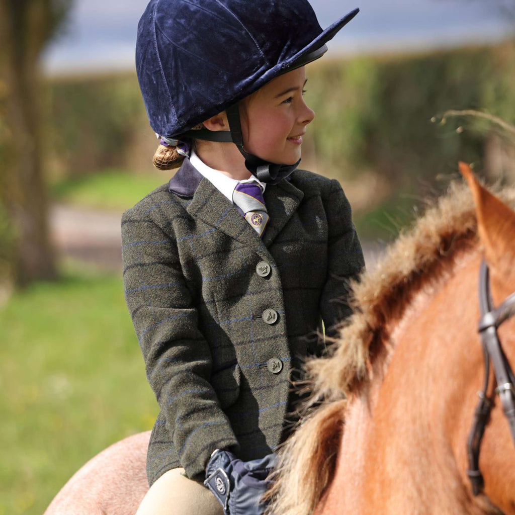 Aubrion by Shires Giacca da Competizione Saratoga Bambini Verde Scuro Check