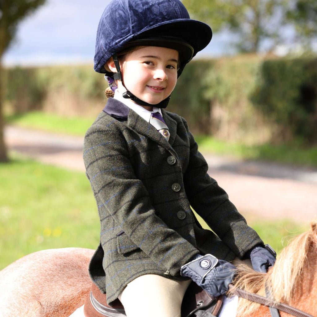 Aubrion by Shires Giacca da Competizione Saratoga Bambini Verde Scuro Check