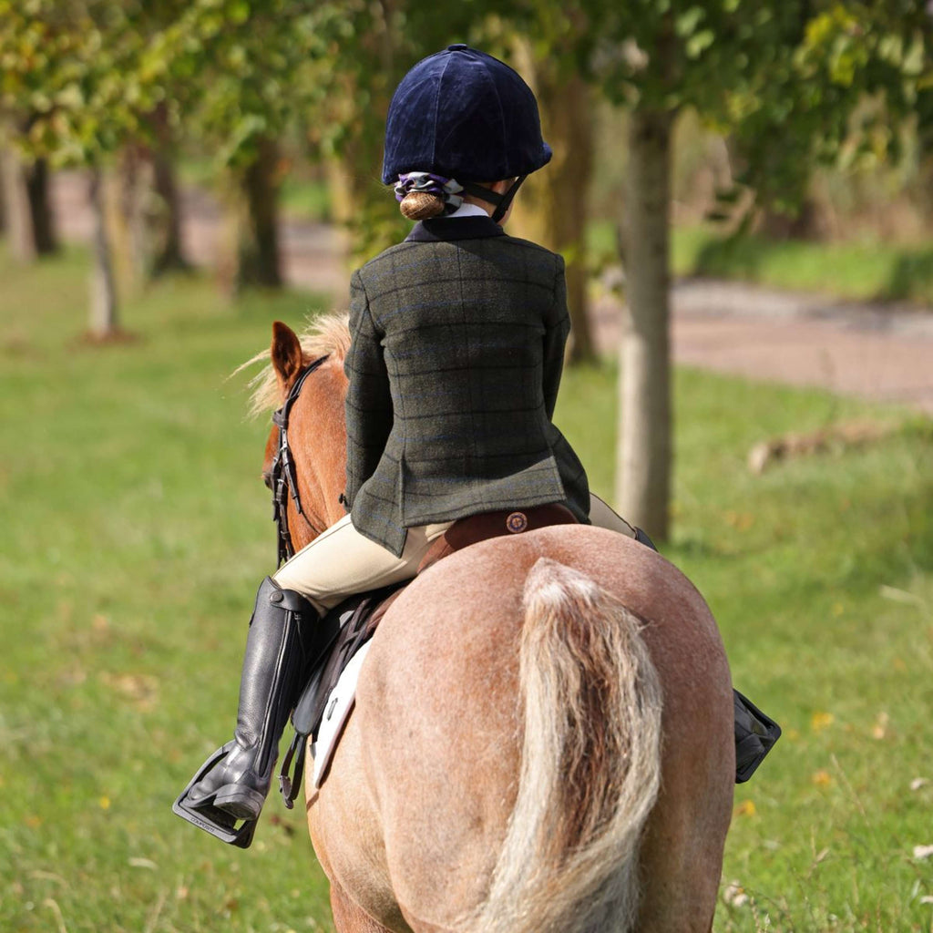 Aubrion by Shires Giacca da Competizione Saratoga Bambini Verde Scuro Check