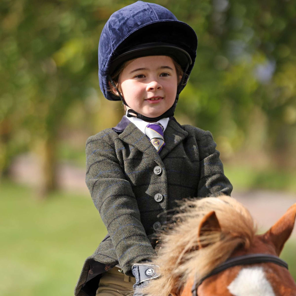 Aubrion by Shires Giacca da Competizione Saratoga Bambini Verde Scuro Check