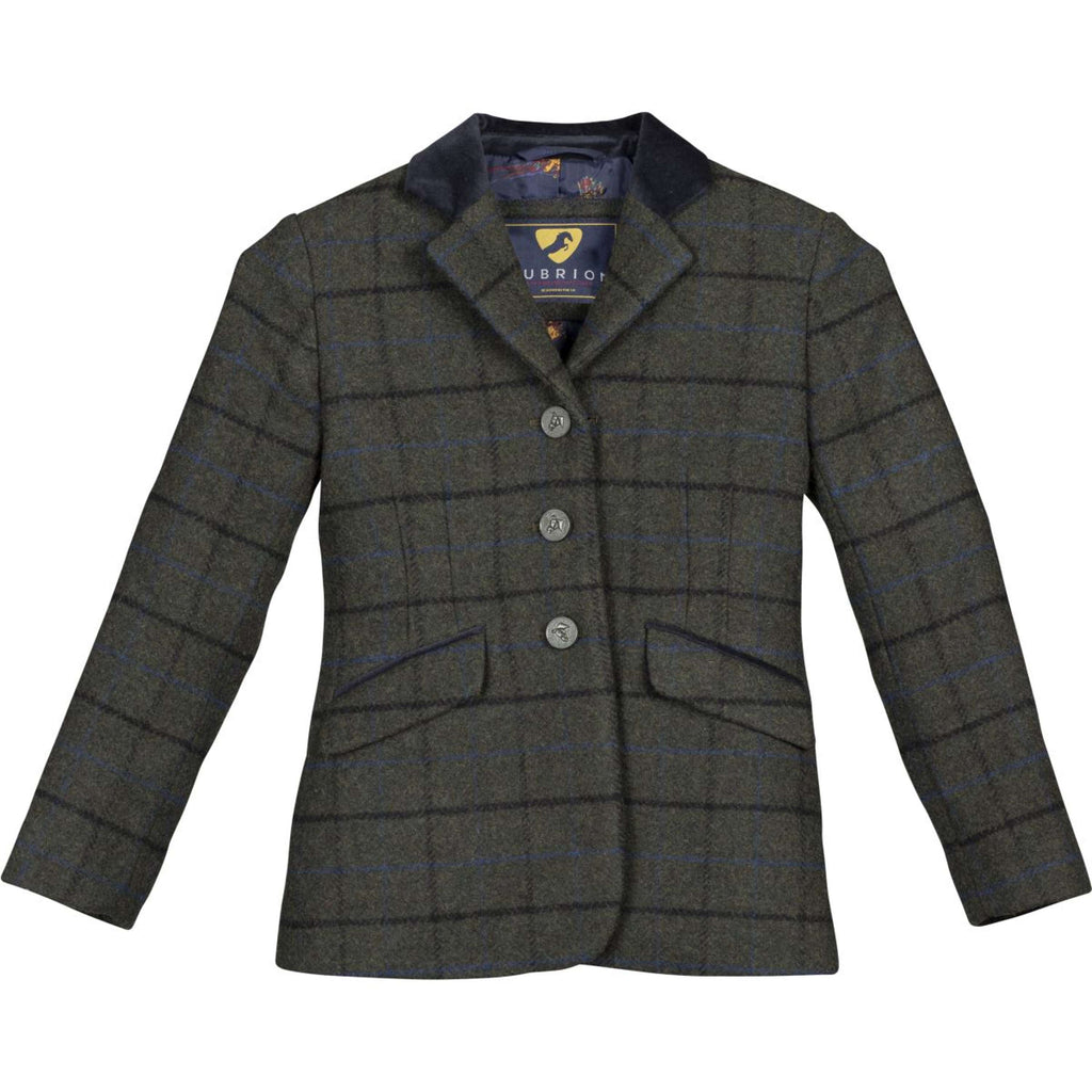 Aubrion by Shires Giacca da Competizione Saratoga Bambini Verde Scuro Check
