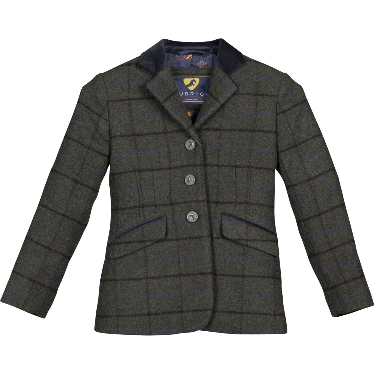 Aubrion by Shires Giacca da Competizione Saratoga Bambini Verde Scuro Check