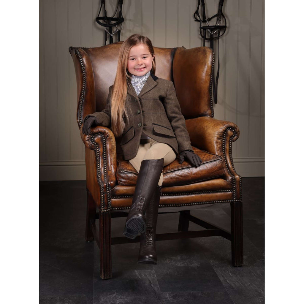 Aubrion by Shires Giacca da Competizione Saratoga Bambini Verde Check