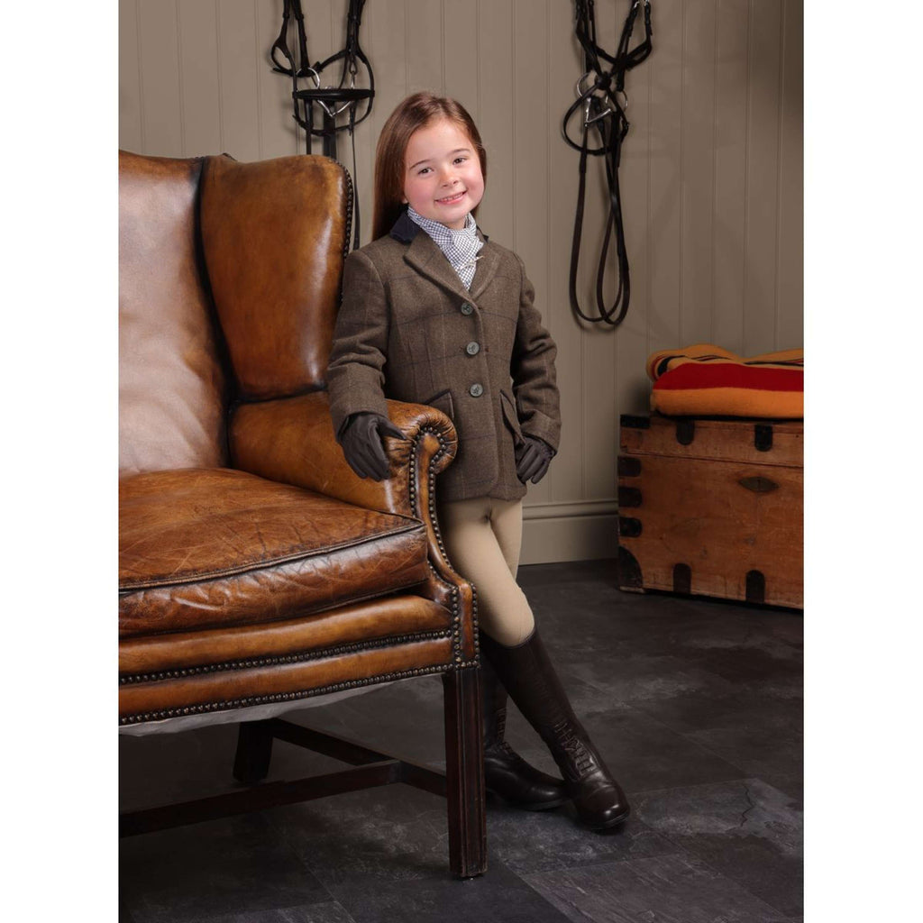 Aubrion by Shires Giacca da Competizione Saratoga Bambini Verde Check