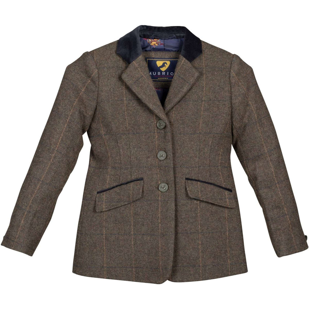 Aubrion by Shires Giacca da Competizione Saratoga Bambini Verde Check