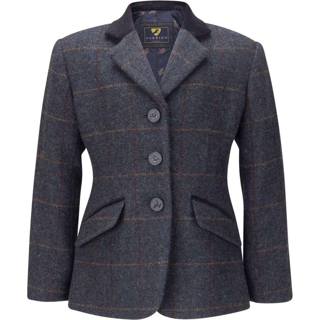 Aubrion by Shires Giacca da Competizione Saratoga Bambini Juniper Navy Check