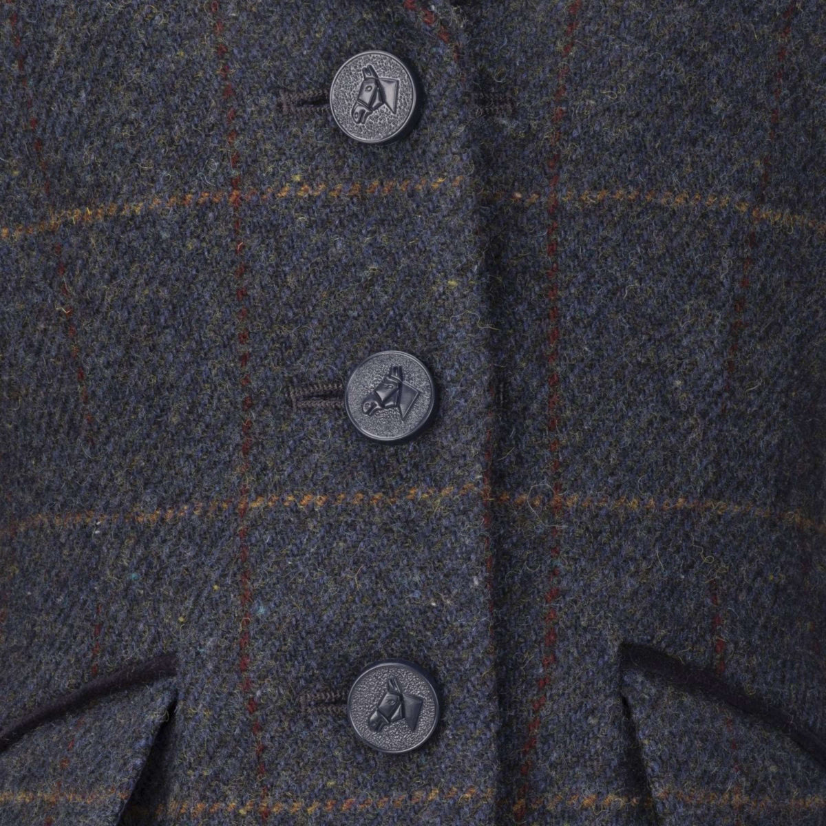 Aubrion by Shires Giacca da Competizione Saratoga Bambini Juniper Navy Check