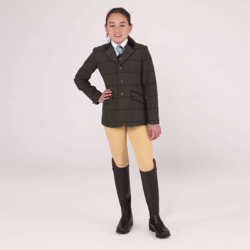 Aubrion by Shires Giacca da Competizione Saratoga Bambini Rovere Marrone Check