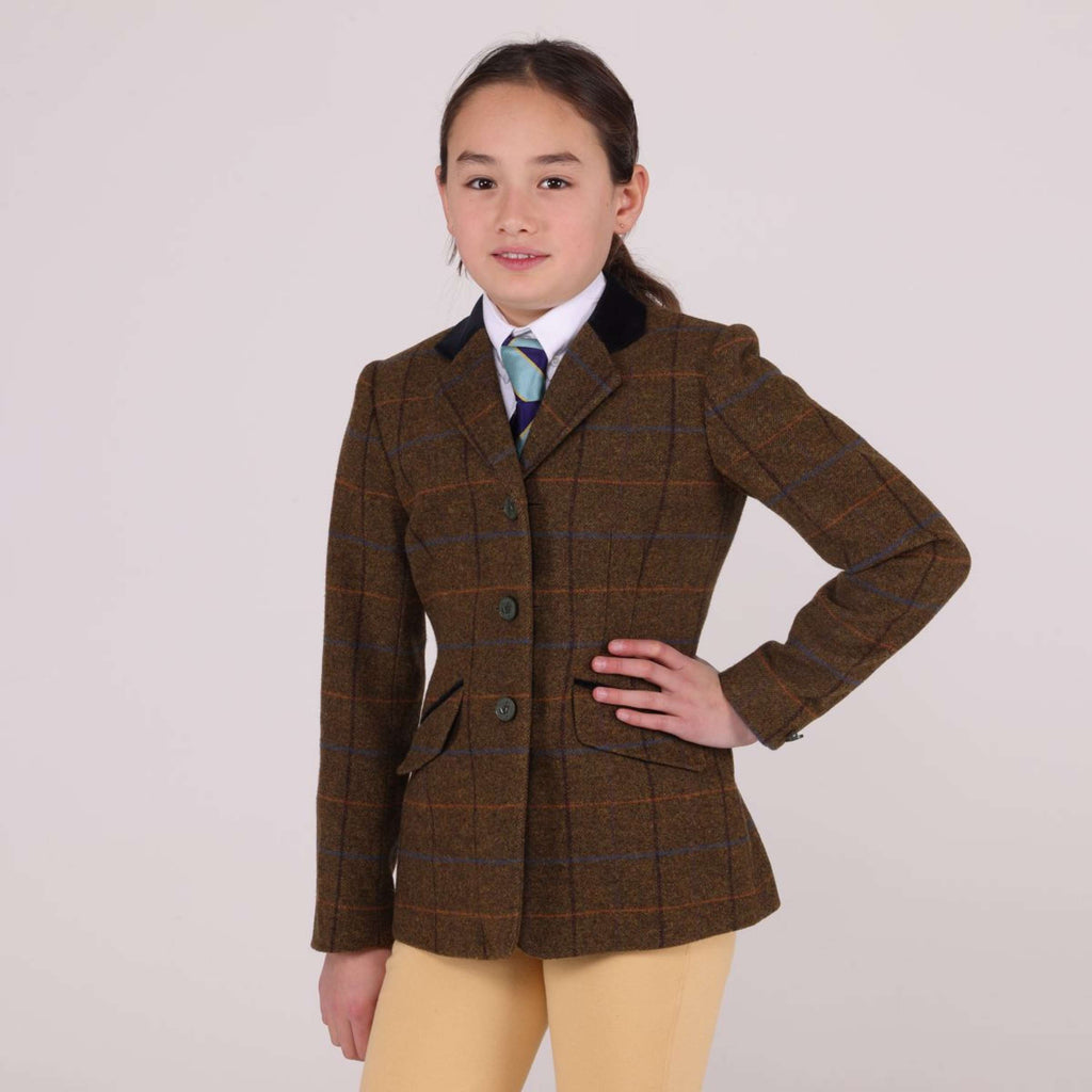 Aubrion by Shires Giacca da Competizione Saratoga Bambini Rovere Marrone Check