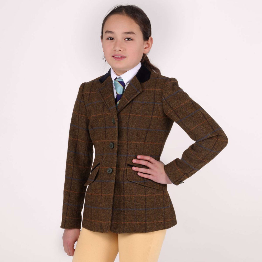 Aubrion by Shires Giacca da Competizione Saratoga Bambini Rovere Marrone Check