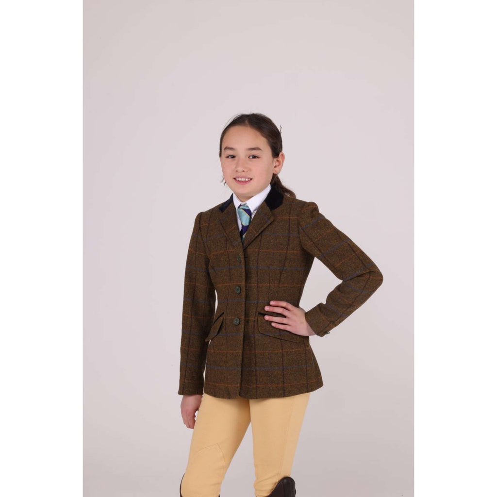 Aubrion by Shires Giacca da Competizione Saratoga Bambini Rovere Marrone Check