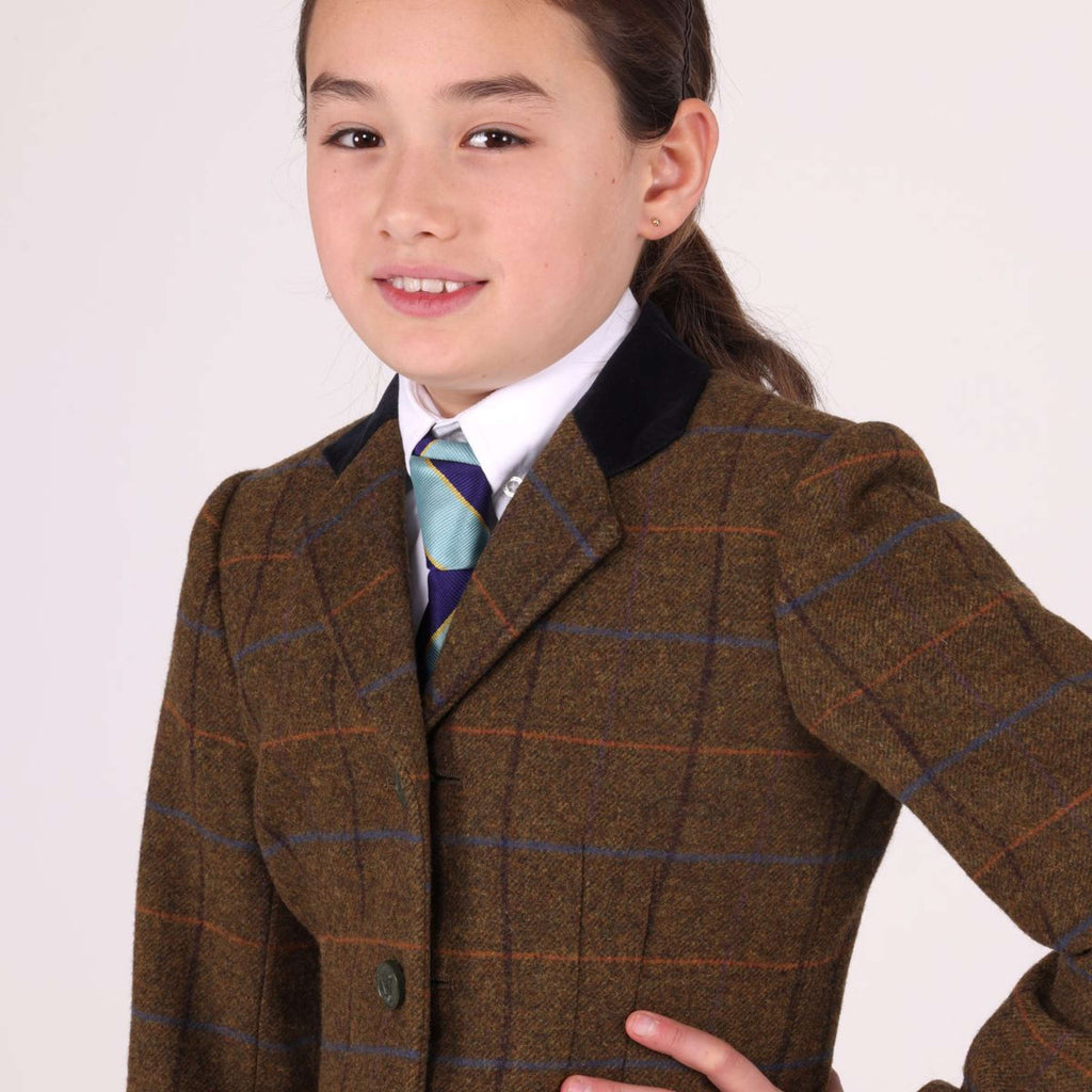 Aubrion by Shires Giacca da Competizione Saratoga Bambini Rovere Marrone Check