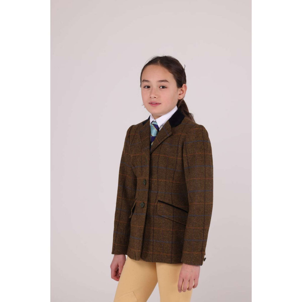 Aubrion by Shires Giacca da Competizione Saratoga Bambini Rovere Marrone Check